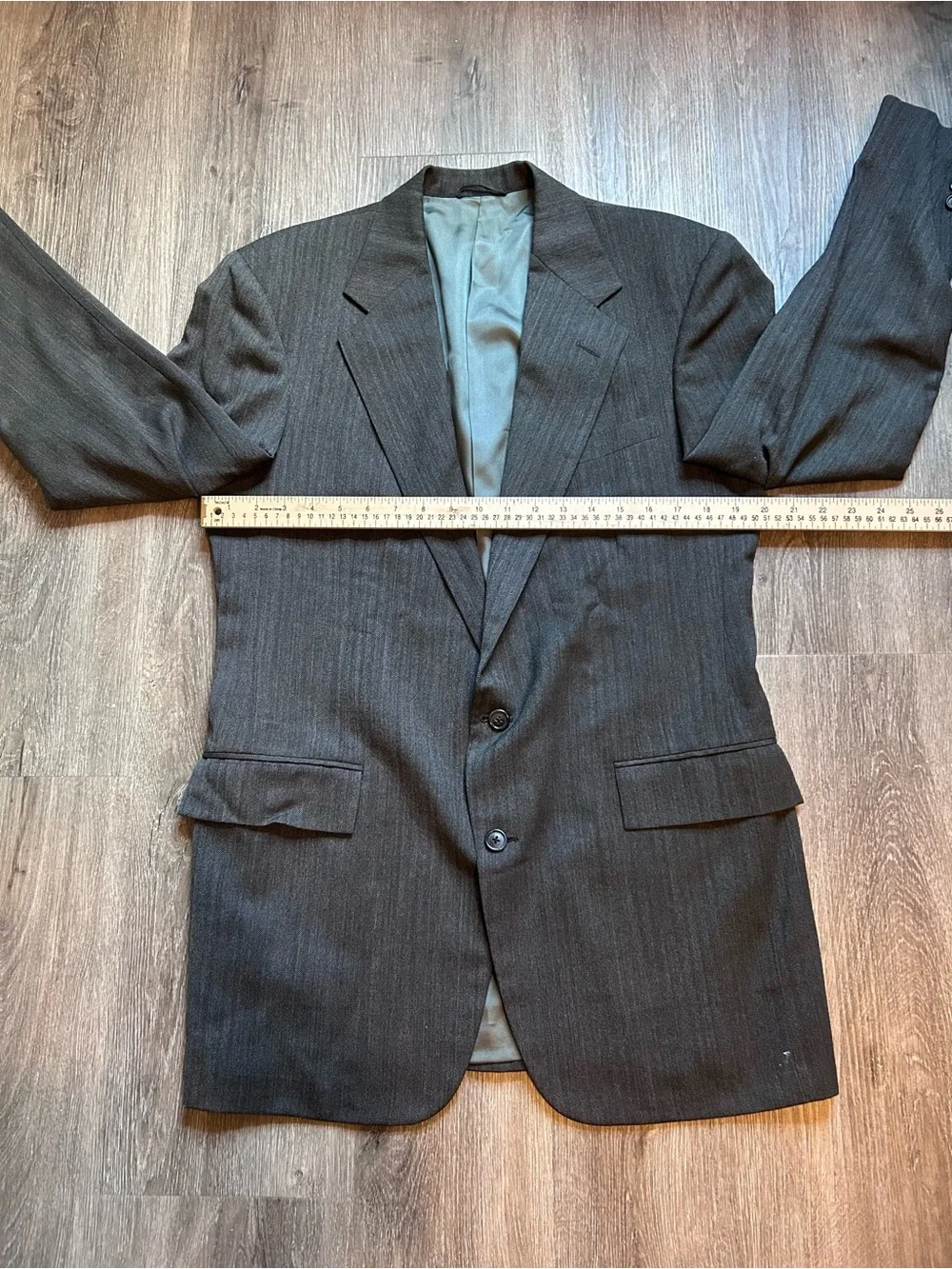 Vintage Polo By Ralph Lauren Suit Sports Jacket Blazer Gray 2 Button No Size Tag